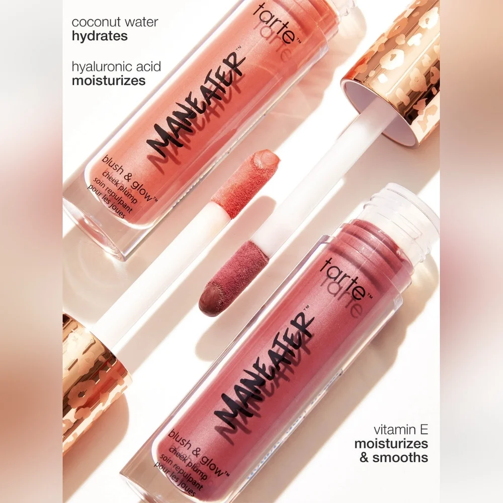Deep Buff Tarte Maneater Blush & Glow Cheek Plump Brand New In Box Full Size